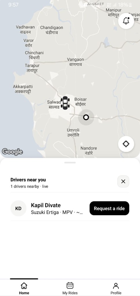 Drivers near you — live map and request a ride in the Citaxi app