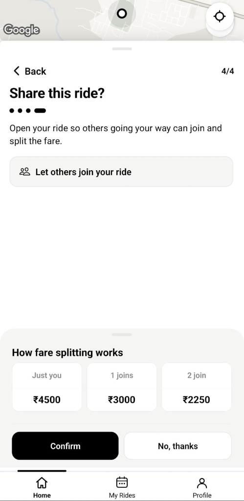 Share this ride — how fare splitting works in the Citaxi app